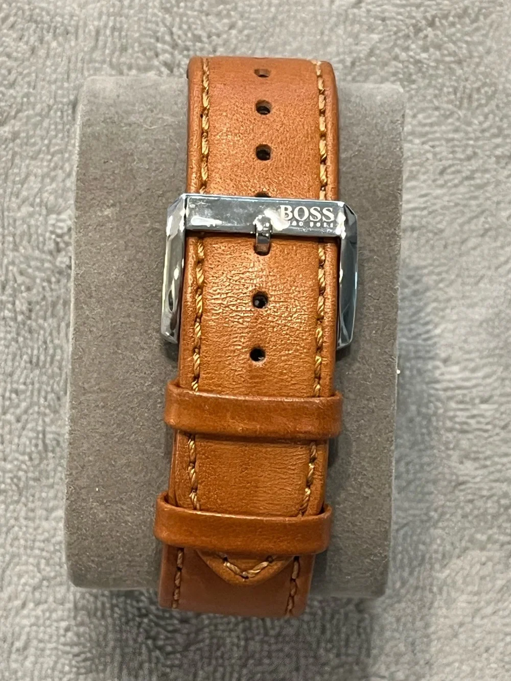 Hugo Boss Men's Blue Dial Brown Leather Strap Pilot Edition Watch